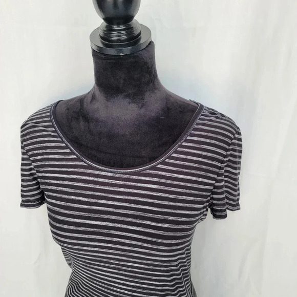 90 Degree Reflex Tank Top Athletic Gym Shirt Gray Knit Running Short Sleeve M - Picture 5 of 10